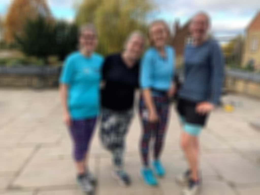 parkrun Alison on right.jpg blurred out