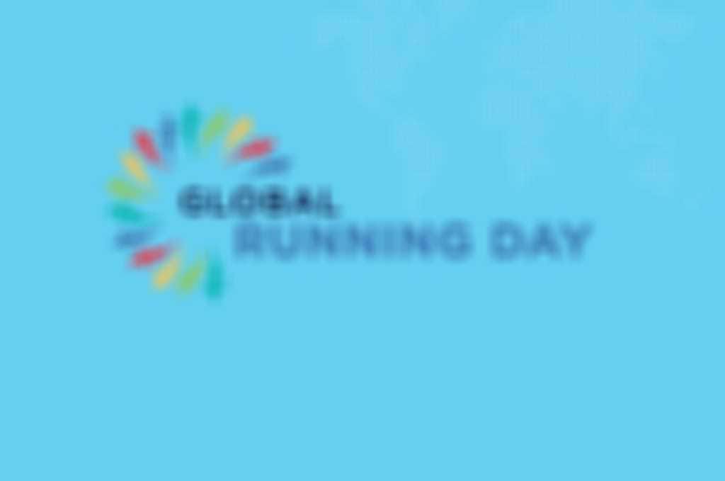 Global Running Day blurred out