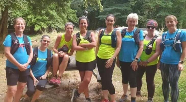 Regina Hall with the Move, Walk, Run group in the Chilterns