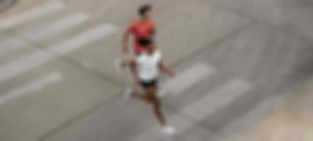 Sportsshoes Runtogether Runners blurred out